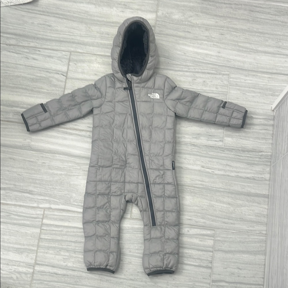 The North Face Kids Gray One Piece Snowsuit